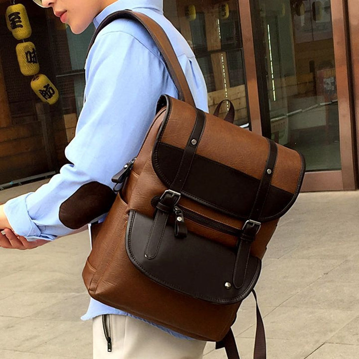 Backpack made of high-quality synthetic leather with multifunctional compartment system Kalsten