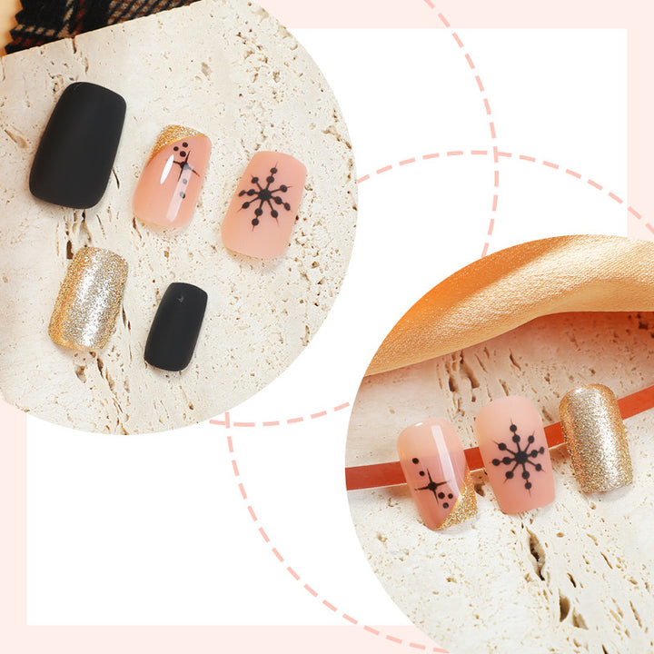 Creative acrylic nail set with festive design Kalsten