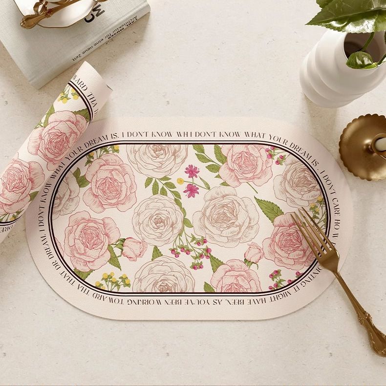 Floral-Themed Decorative Placemats Kalsten