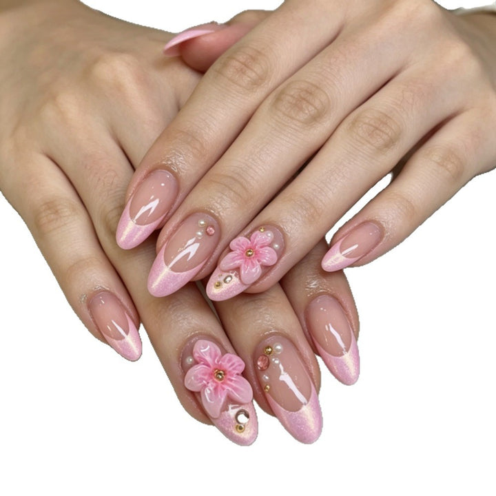 Artificial nails with floral 3D design Kalsten