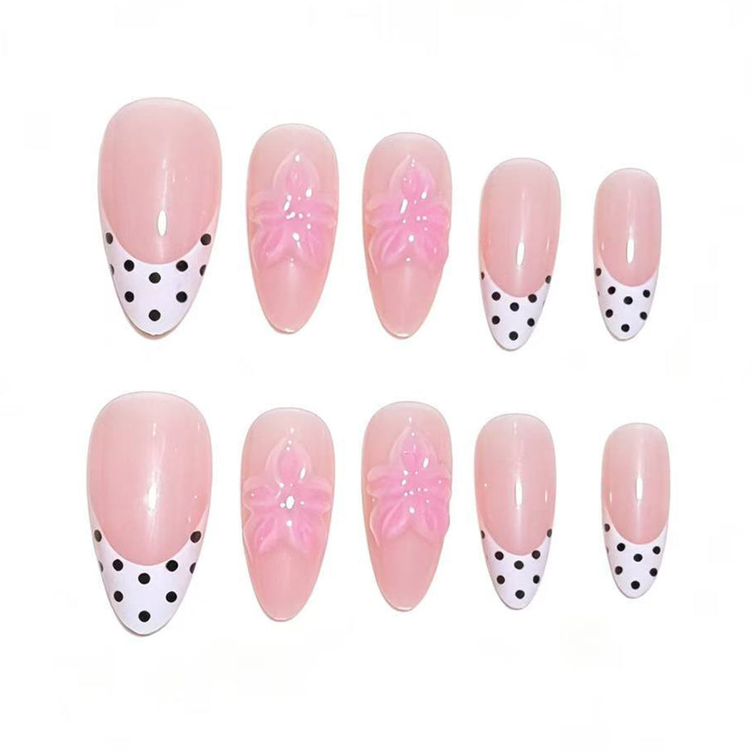 Elegant Floral Design Press-On Nail Tips Kalsten