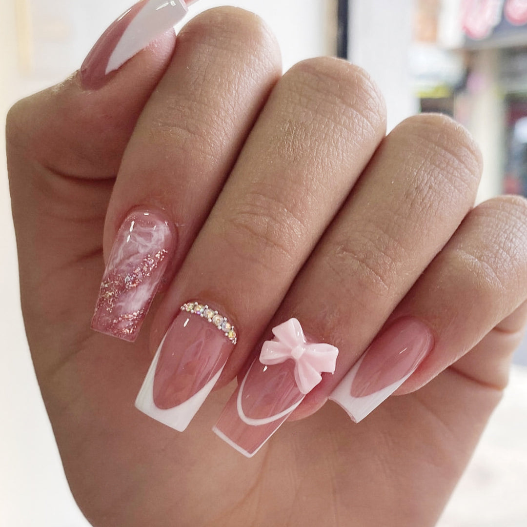 Elegant 3D Acrylic Nail Art Extensions Kalsten
