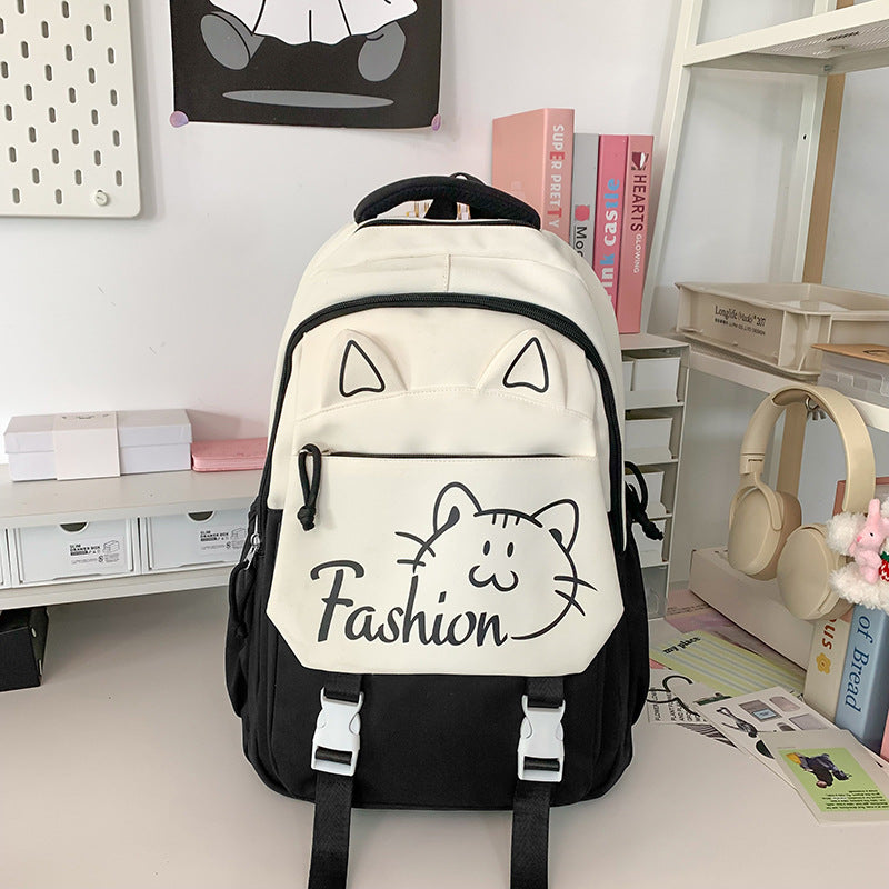 Backpack with Cute Cat Ears and Practical Compartments Kalsten
