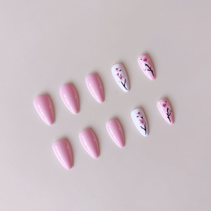 Nail art set with floral 3D decorations Kalsten