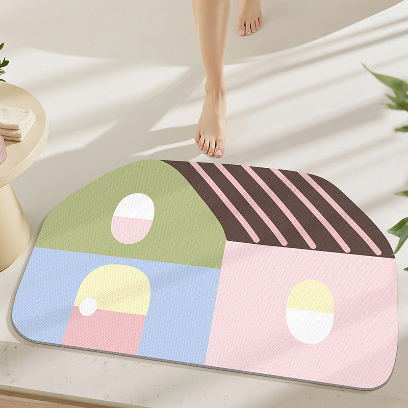 Geometric Design Bath Mat Kalsten
