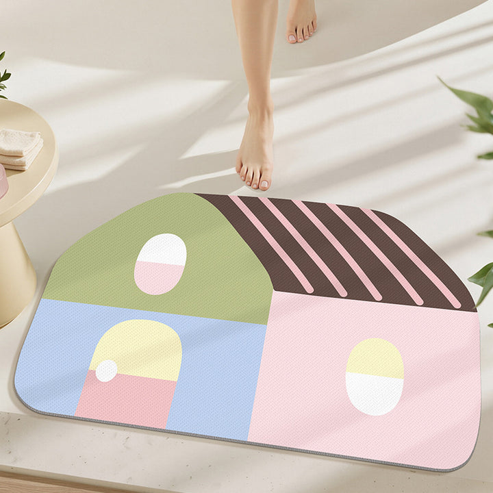 Geometric Design Bath Mat Kalsten