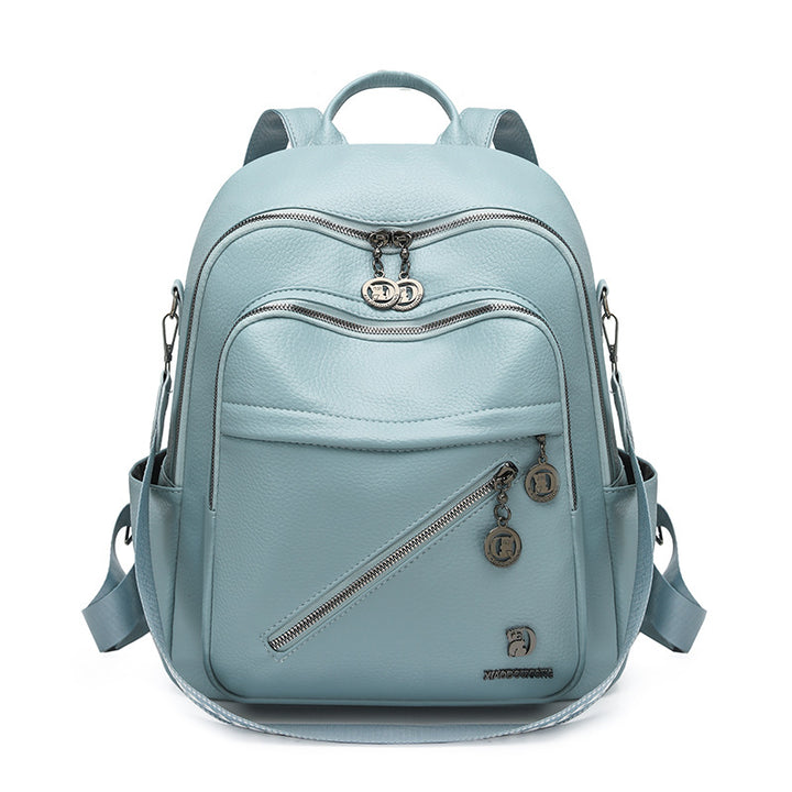 Multi-Compartment Stylish Leather Backpack Kalsten