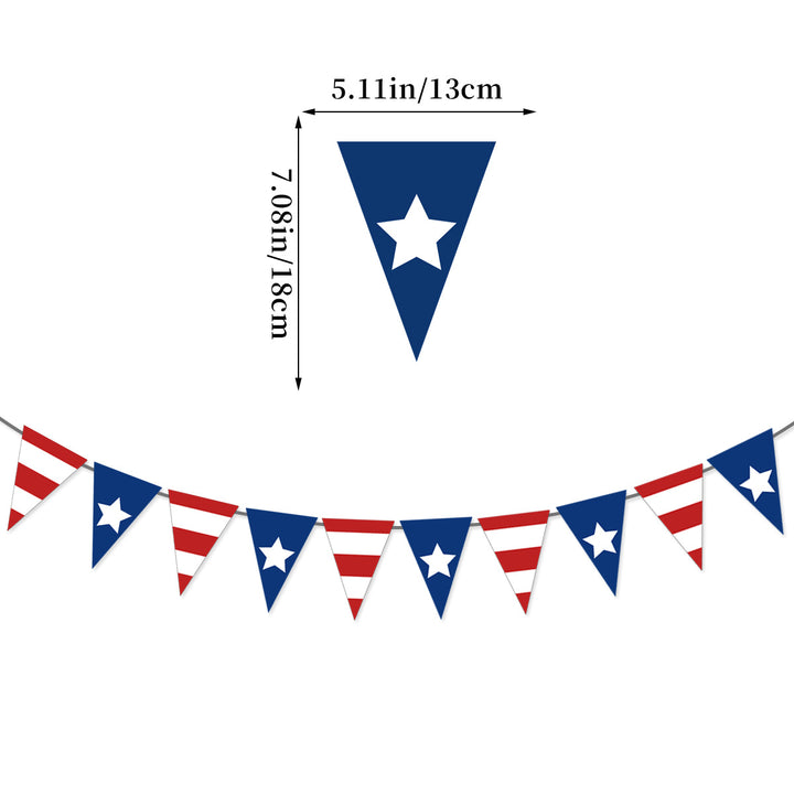Unisex nan patriotic party decoration set with paper fans bunting pom poms star garlands and foil letter balloons Kalsten