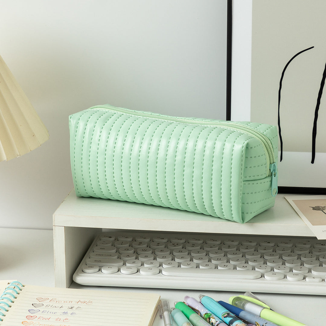 Textured Zippered Pencil Case Kalsten