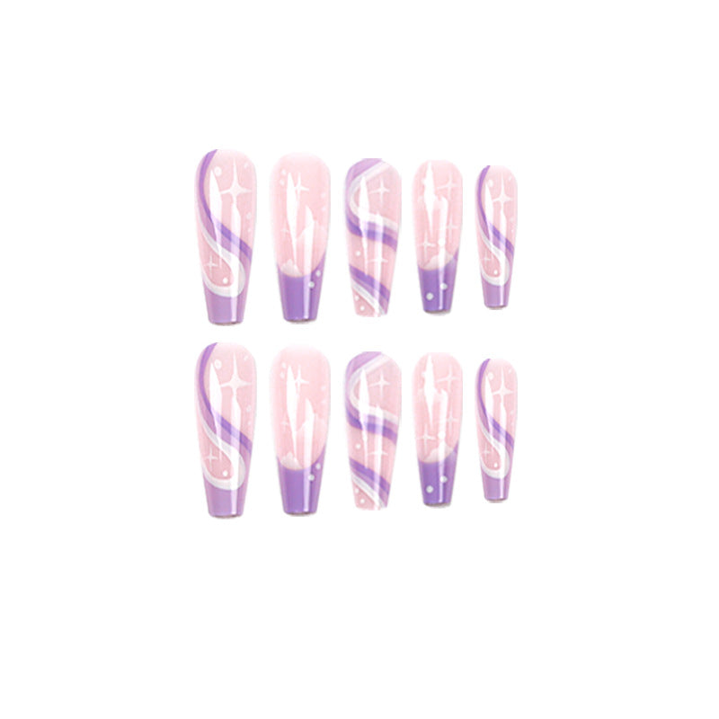 Artful Nail Extensions with Trendy Ombre Design Kalsten