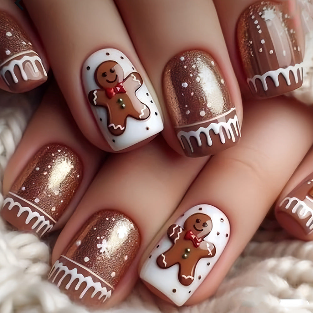 Gingerbread-Themed Nail Art Set Kalsten