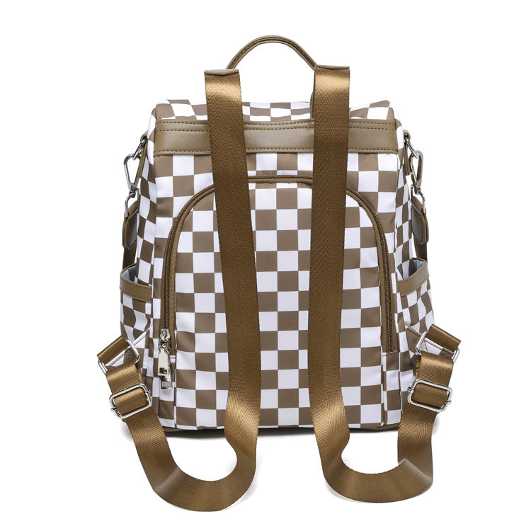 Stylish Checkered Backpack Kalsten