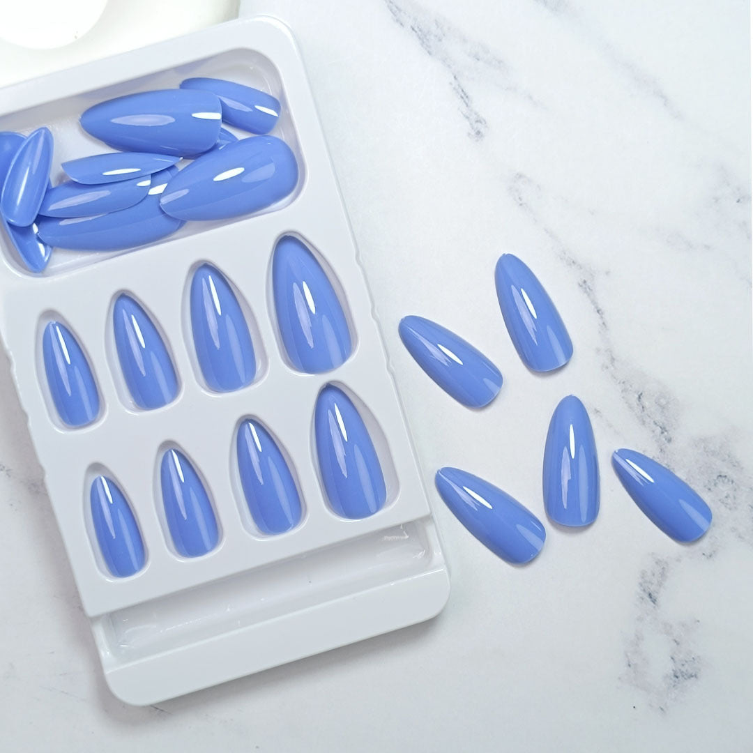 Premium Glossy Almond-Shaped Press-On Nails Kalsten
