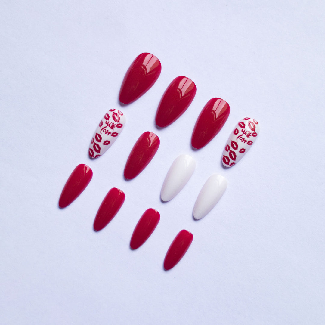 Creative Lip Print Nail Art