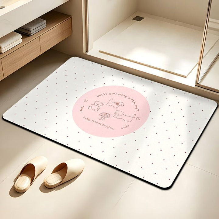 Cute Elephant-Themed Bath Mat