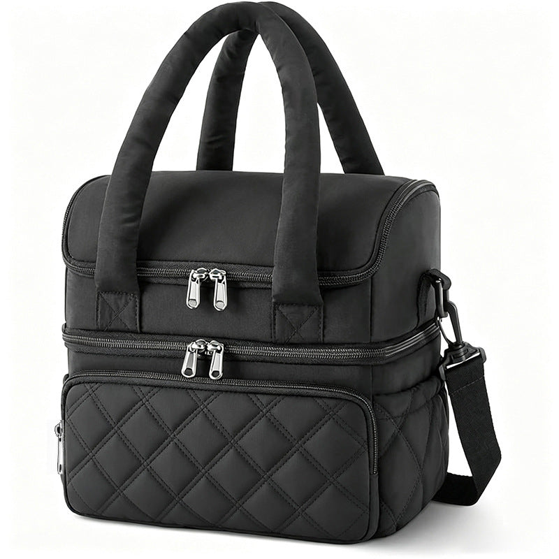Stylish Quilted Insulated Lunch Tote Kalsten