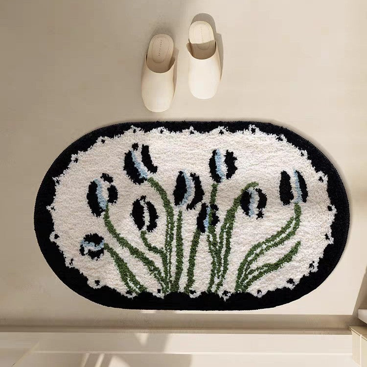 Floral Patterned Bath Mat Kalsten
