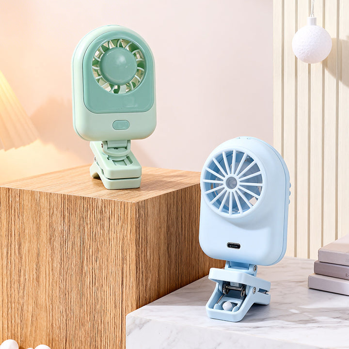 Ladies portable clip fan with USB connection and flexible adjustable tilt angle Kalsten