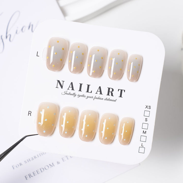 Artistic Press-On Nail Set with Contemporary Designs Kalsten