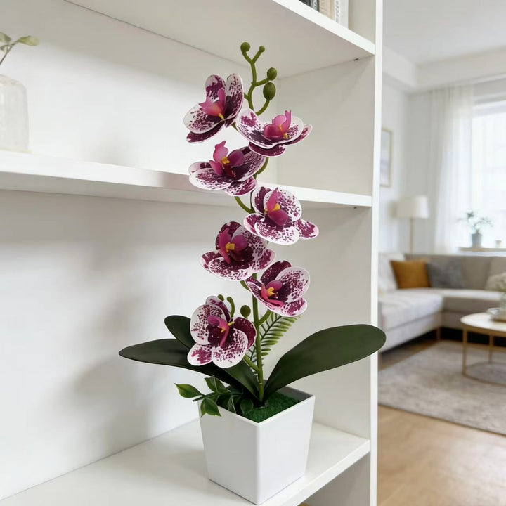 Realistic Artificial Orchid Floral Arrangement for Indoor Display