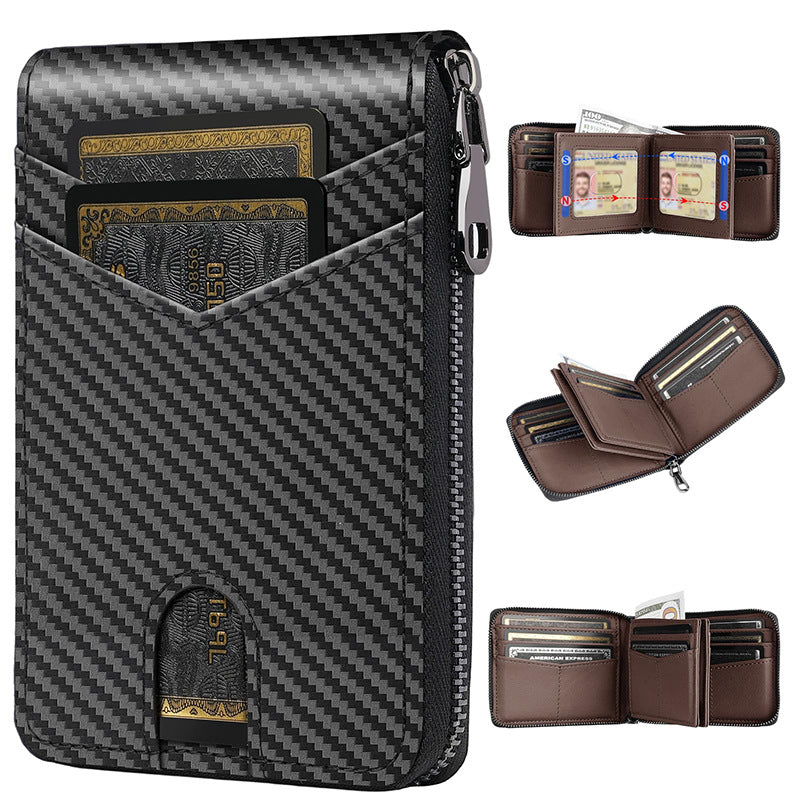 RFID-Blocking Multi-Functional Carbon Fiber Wallet Kalsten