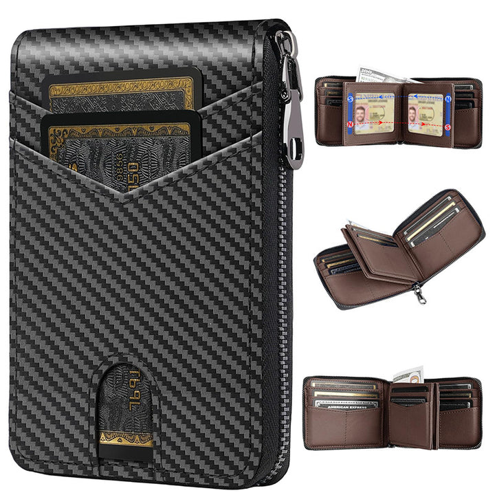 RFID-Blocking Multi-Functional Carbon Fiber Wallet Kalsten