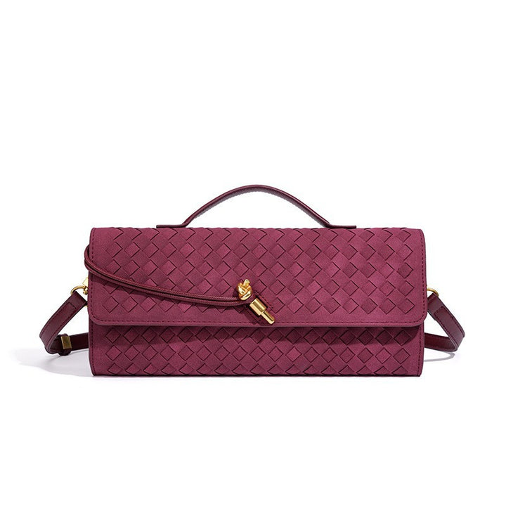 Sculpted Suede Clutch Bag Kalsten