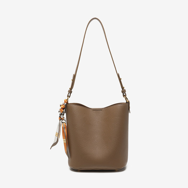 Textured Leather Bucket Bag Kalsten