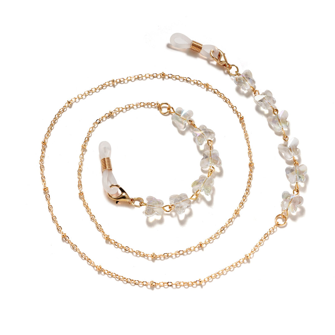 Floral Embellished Eyewear Chain Kalsten