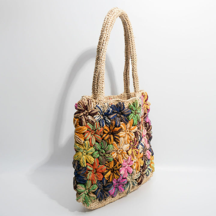 Handbag with Colorful Flower Applications Kalsten