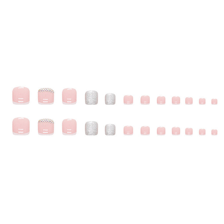 Decorative Rhinestone-Accented Toe Nail Art Kalsten