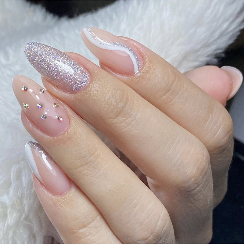 Glamorous Glittered Stiletto Nail Art Kalsten
