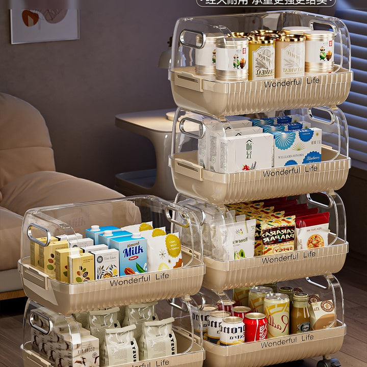 Multi-Tier Storage Organizer with Transparent Baskets Kalsten