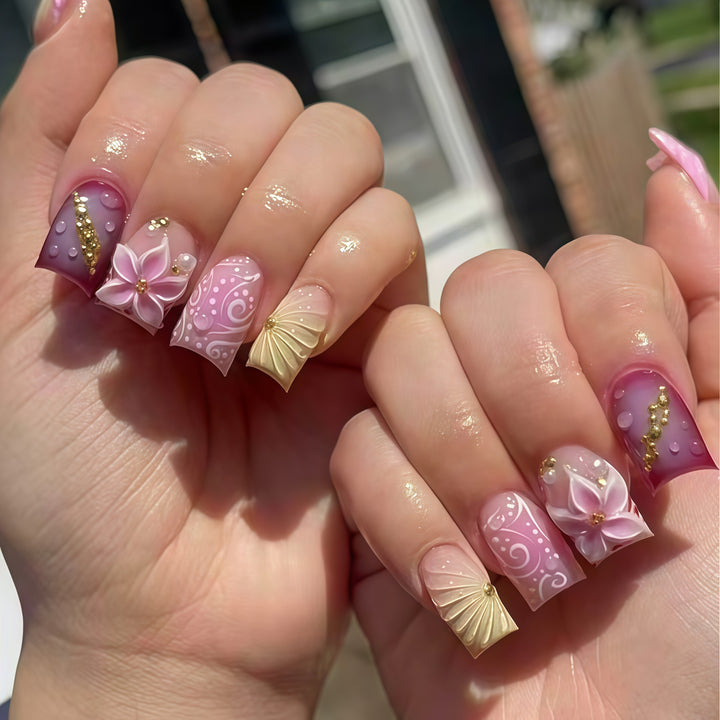 Artistic Decorative Press-On Nail Art Kalsten