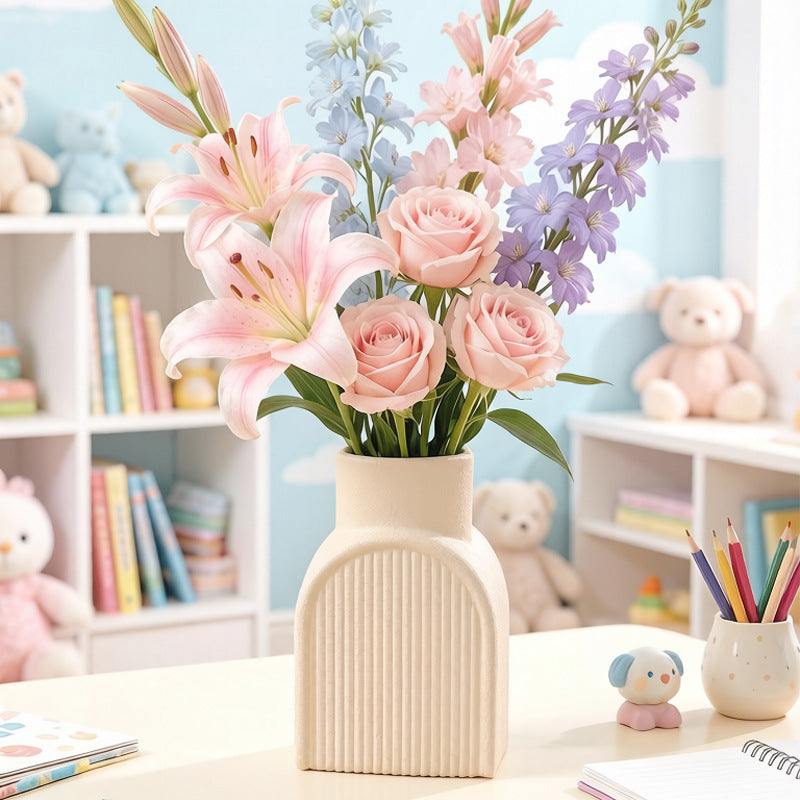 Stylish Textured Ceramic Flower Vase Kalsten