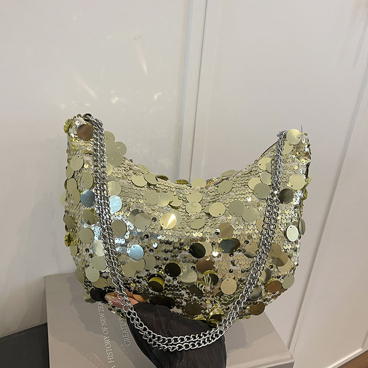 Sequin-Embellished Evening Handbag