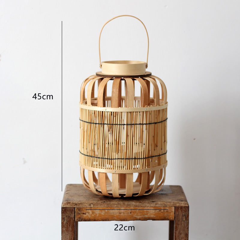 Handcrafted lantern made of bamboo and metal Kalsten