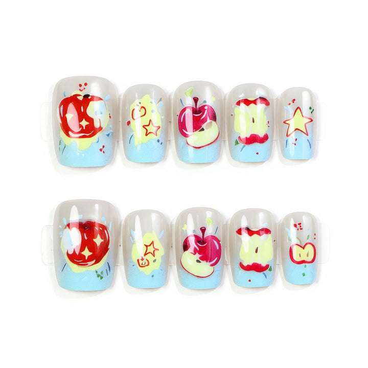 Whimsical Fruit-Themed Press-On Nail Art Set Kalsten