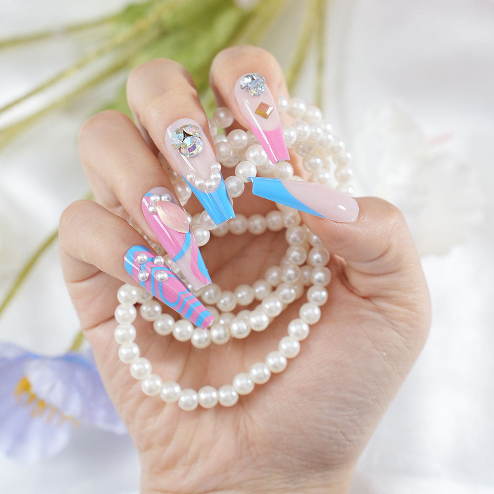 Glamorous Designer Press-On Nail Art Set Kalsten