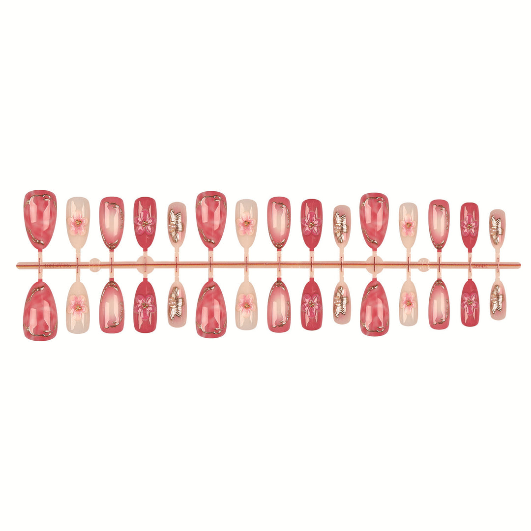 Floral Inspired Press-On Nail Art