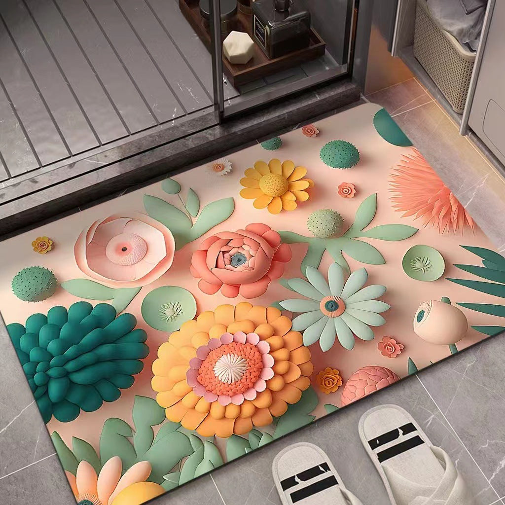 3D Textured Floral Mat Kalsten