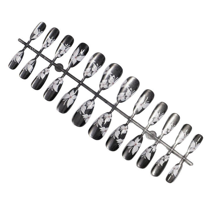 Floral Accent Press-On Nails Set Kalsten