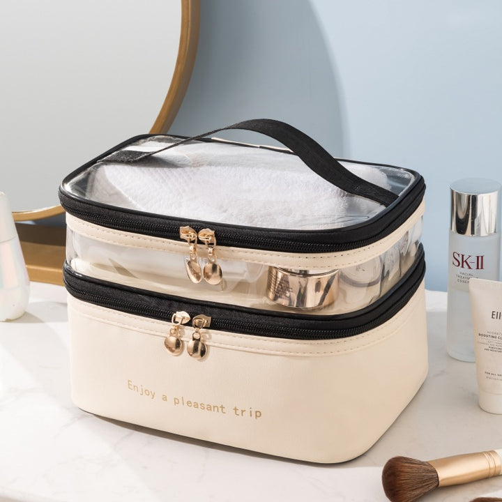 Dual-Layer Transparent Cosmetic Organizer Kalsten