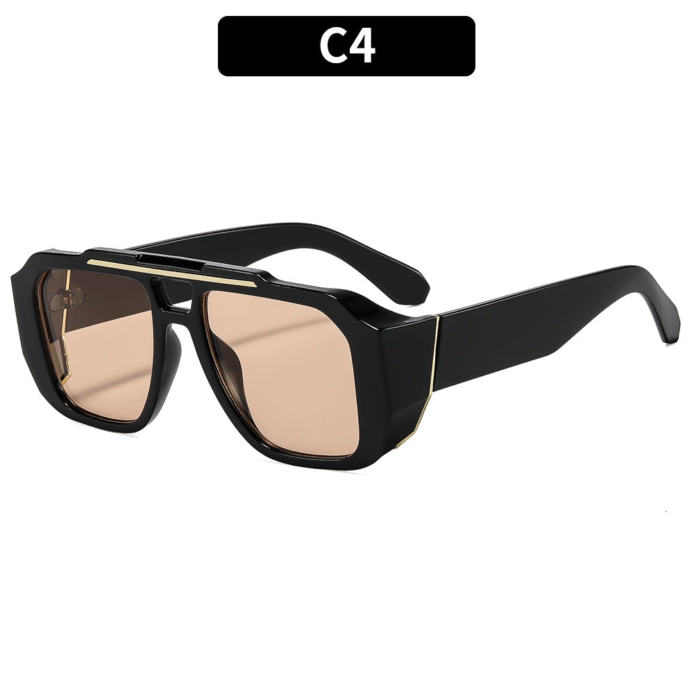 Bold Architectural Shield Sunglasses
