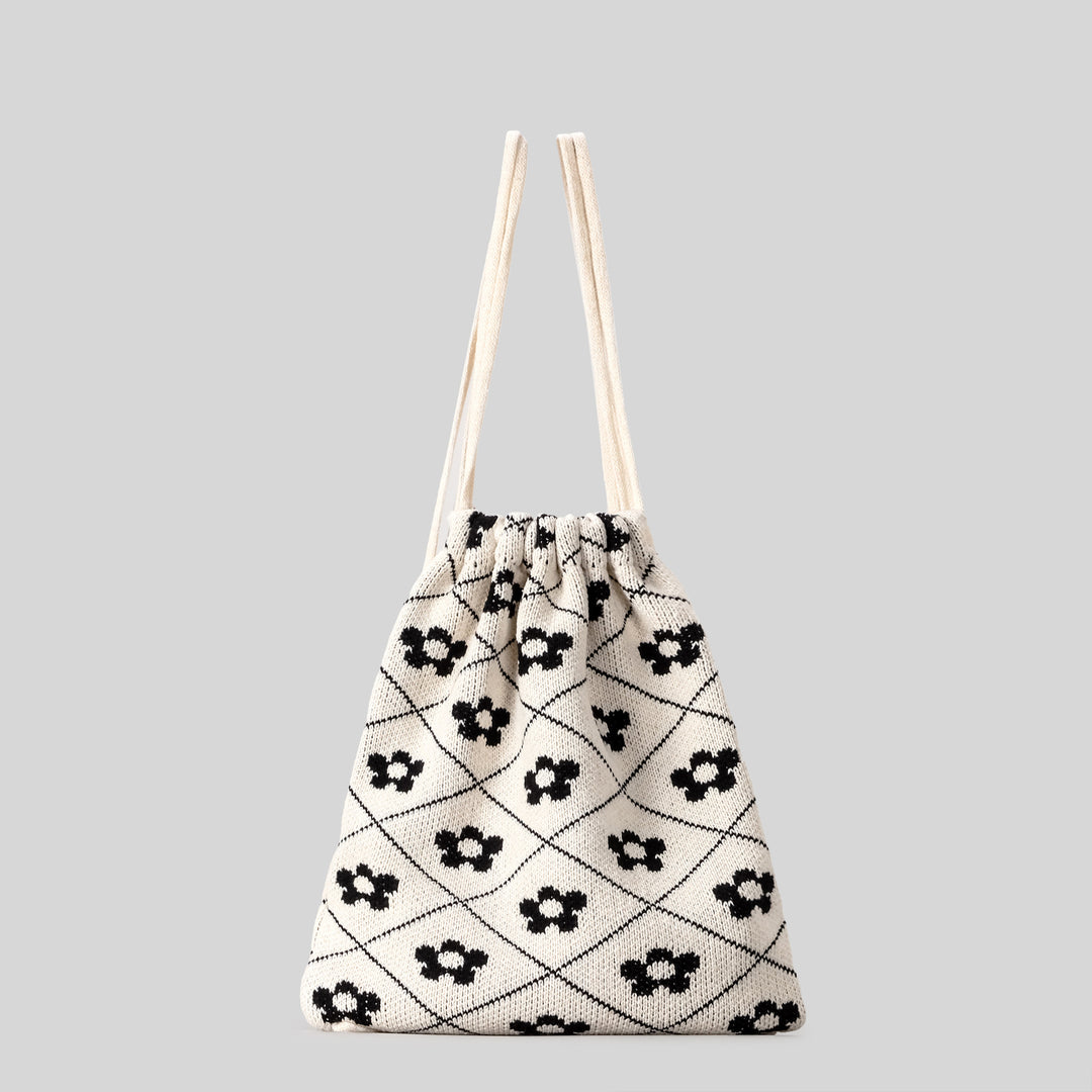 Lightweight Striped Crochet Tote Bag