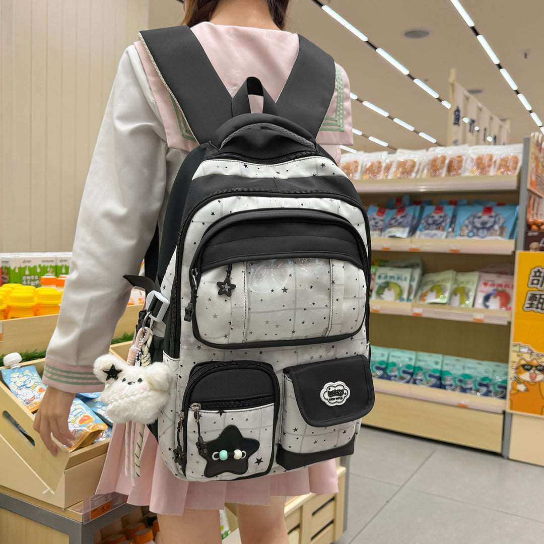 Playful Star Patterned School Backpack Kalsten