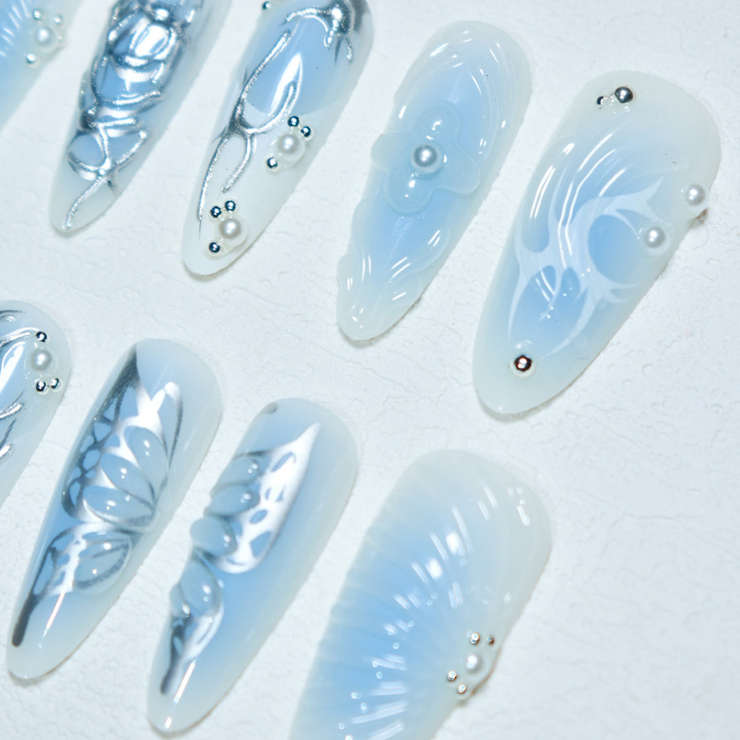 Artistic 3D Acrylic Nail Design Kalsten