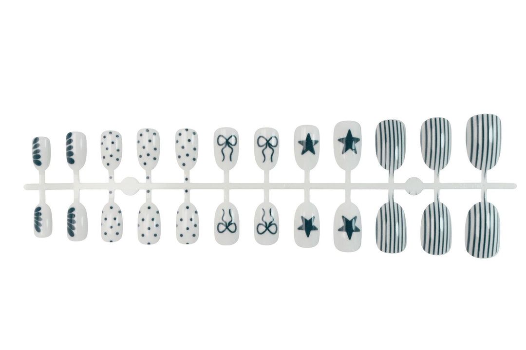 Nail art set with modern graphic patterns and stylish accents Kalsten