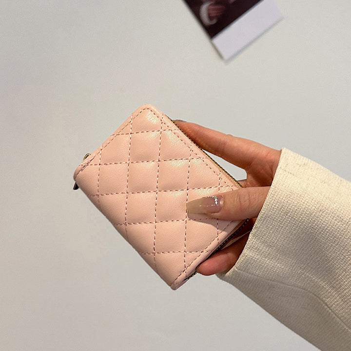 Quilted Zippered Compact Wallet