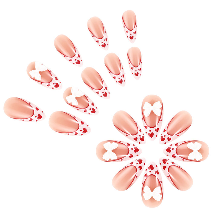 Heart-Themed Nail Art Design Kalsten